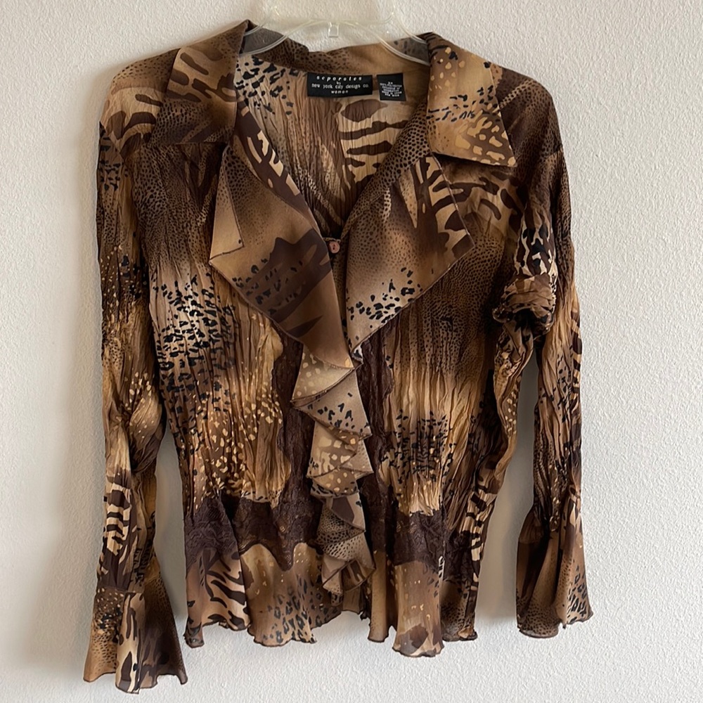 Women’s Leopard Blouse By Separates By New York City design, Co.